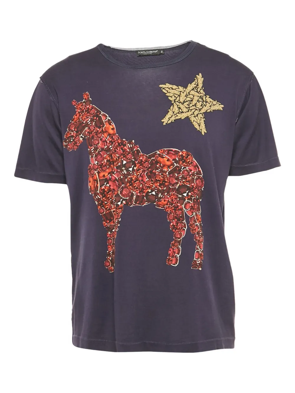 Dolce & Gabbana Pre-Owned Horse Star Tシャツ - ブルー Dolce & Gabbana Pre-Owned Horse Star Tシャツ - ブルー