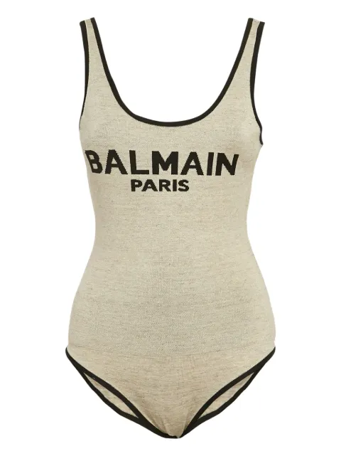 Balmain Pre-Owned logo-print bodysuit
