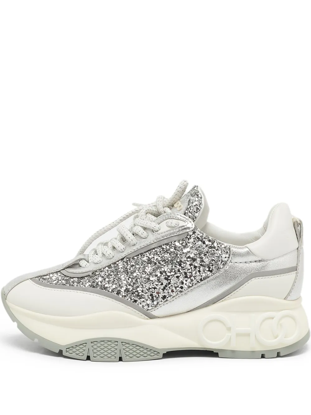 Pre-owned Jimmy Choo Leather Lace-up Sneakers