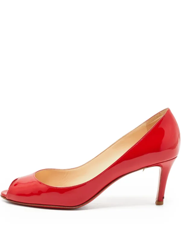 Christian Louboutin Pre-Owned 65mm Leather Heeled Pumps Red