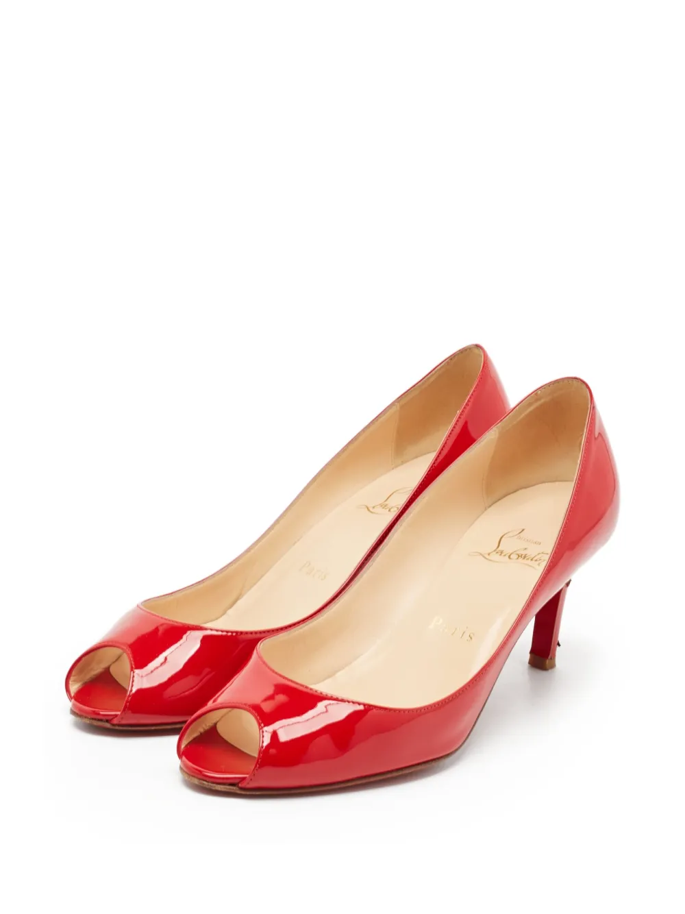 Christian Louboutin Pre-Owned 65 mm leren pumps met hak - Rood