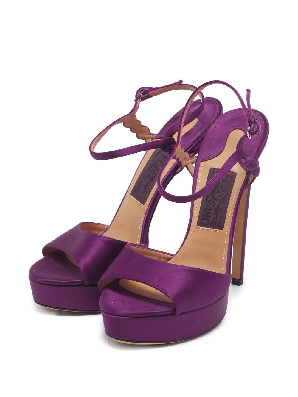 Ferragamo Pre-Owned 100mm satin sandals | Image 2
