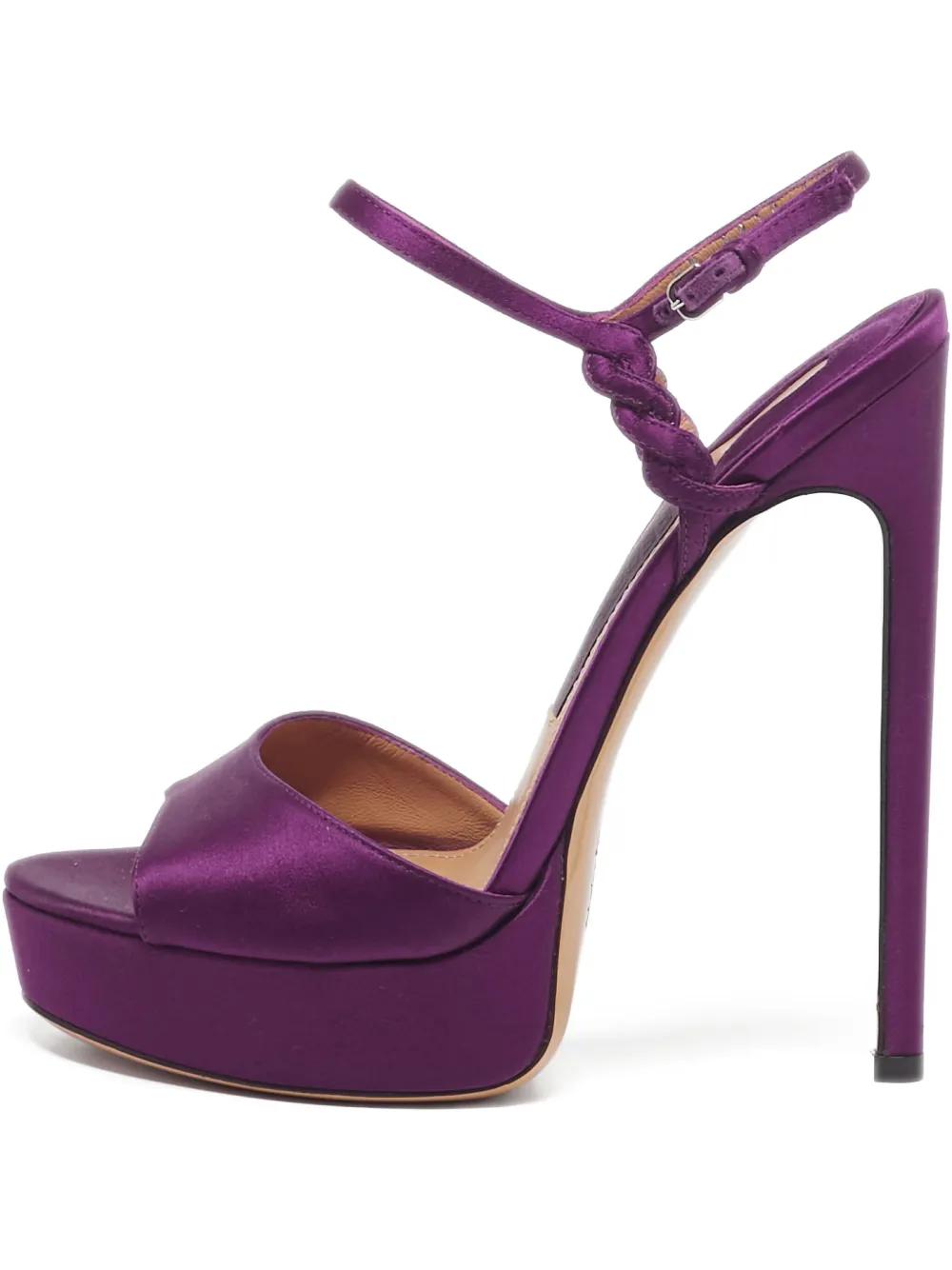 Ferragamo Pre-Owned 100mm satin sandals | Purple | Image 1
