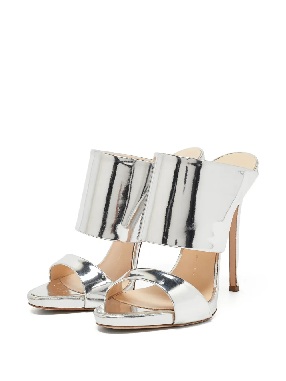 Giuseppe Zanotti Vintage 120 mm Andrea metallic sandalen - Zilver