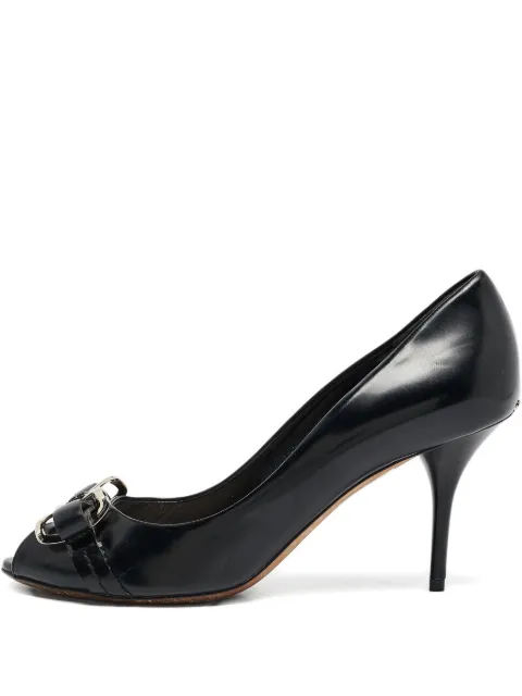 Christian Dior Pre-Owned 110mm Bow peep-toe pumps