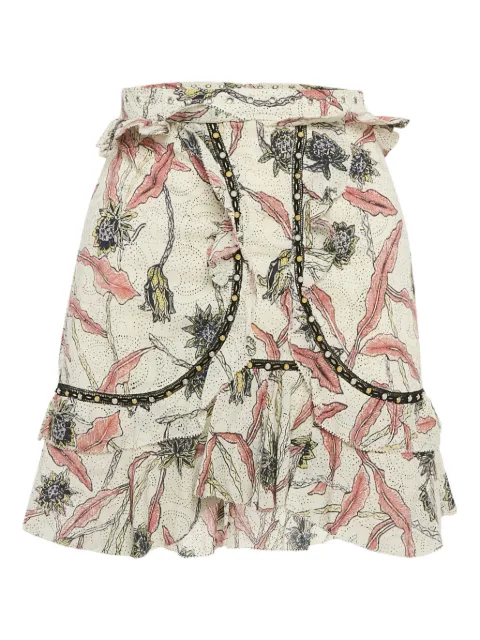 Isabel Marant Vintage 2023 floral ruffle cotton skirt