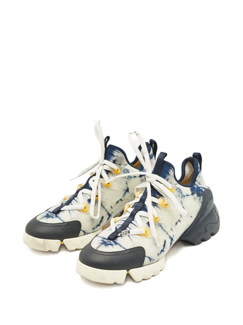 Christian Dior Pre-Owned Sneakers met tie-dye effect en vlakken - Wit