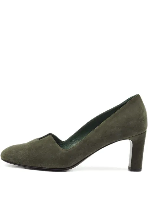 Hermès Pre-Owned 70mm suede cut-out pumps