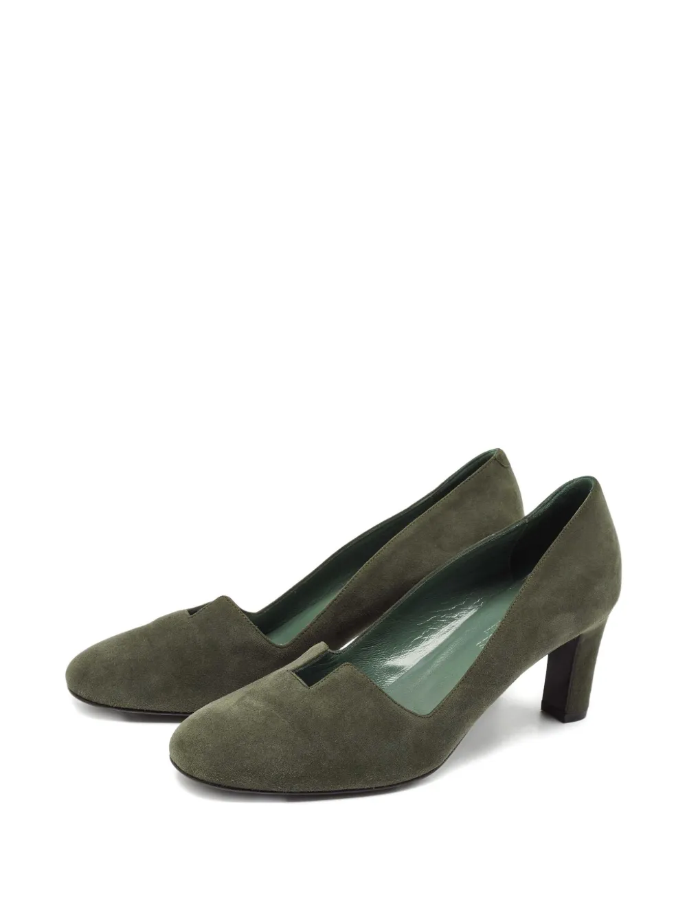 Hermès Pre-Owned 70mm suede cut-out pumps | Heeled Pumps | Image 2