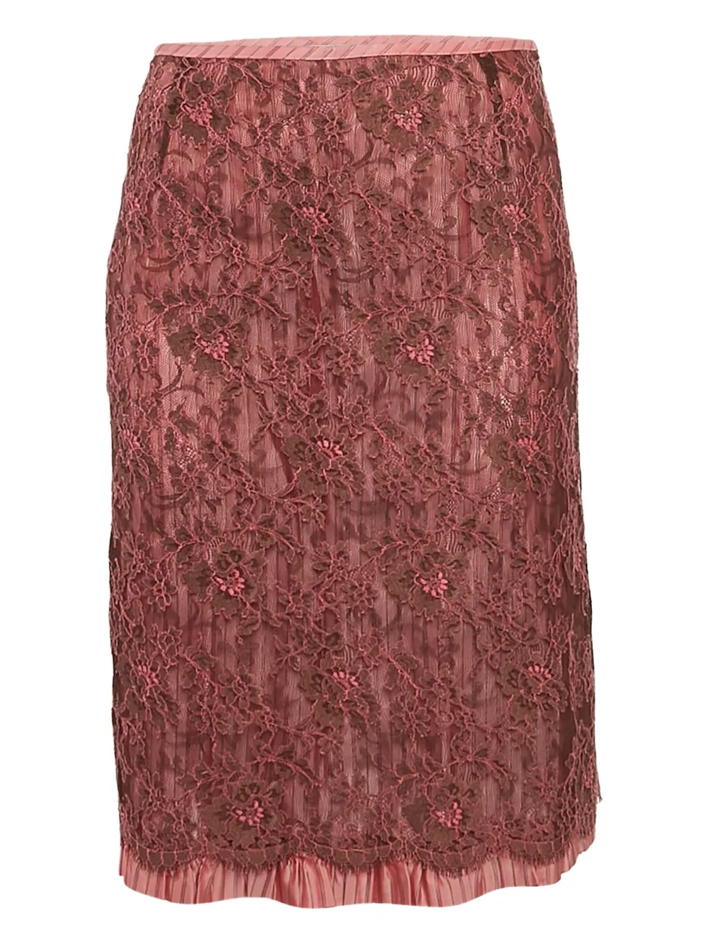 Kenzo Pre-Owned 1990 Rock mit Blumenspitze - Rosa