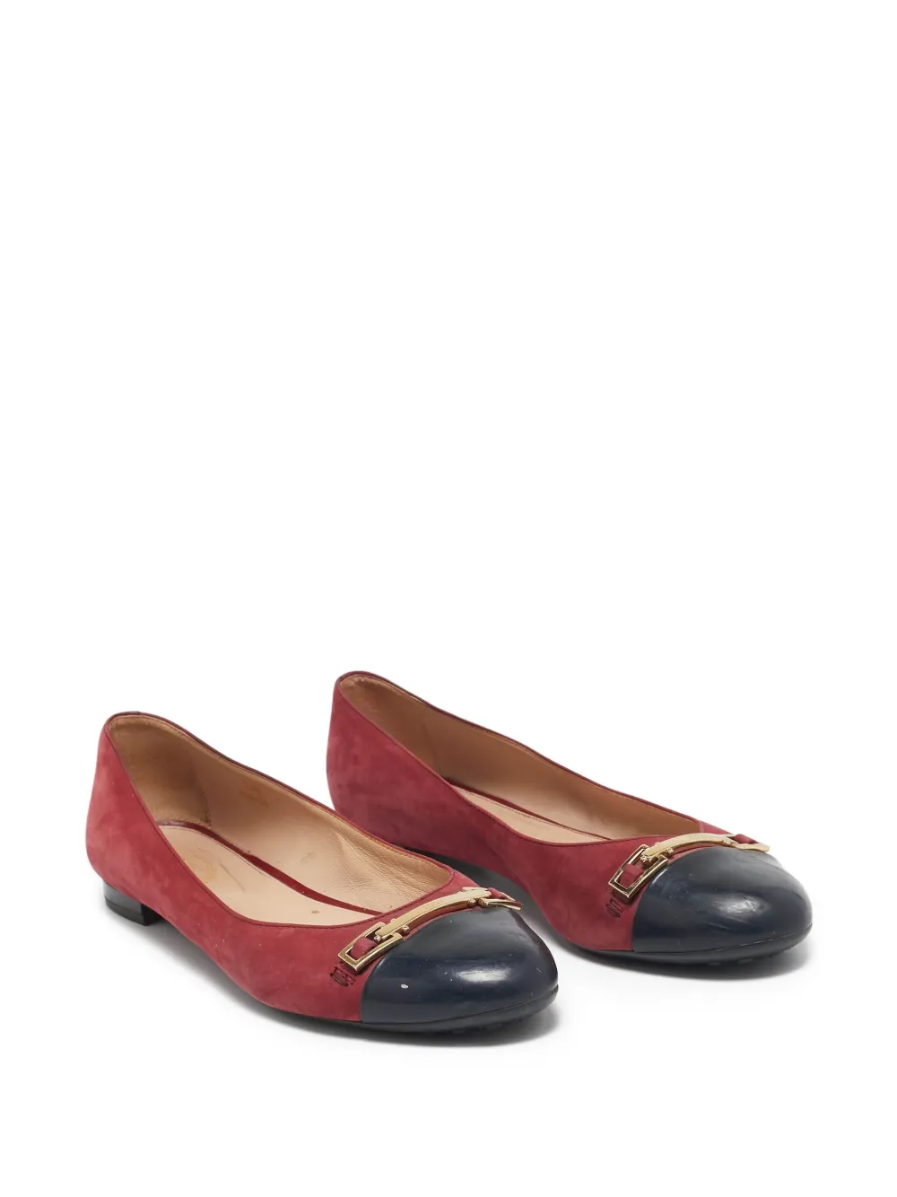 Tod's Vintage Suède ballerina's - Rood