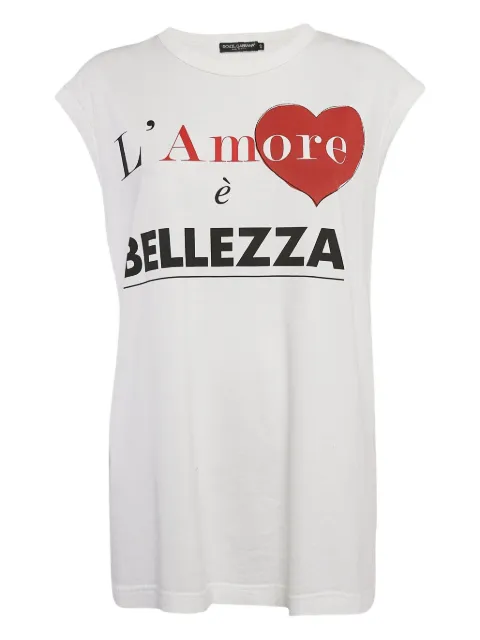 Dolce & Gabbana Pre-Owned playera con estampado L'Amore È Bellezza
