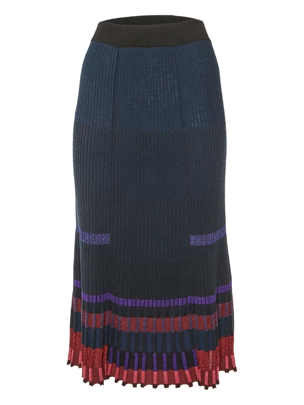 ribbed midi skirt