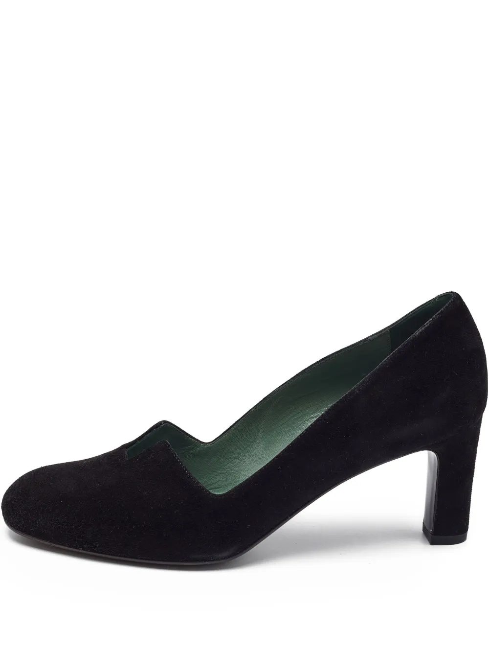 Pre-owned Hermes 70mm Cut-out Detail Suede Pumps