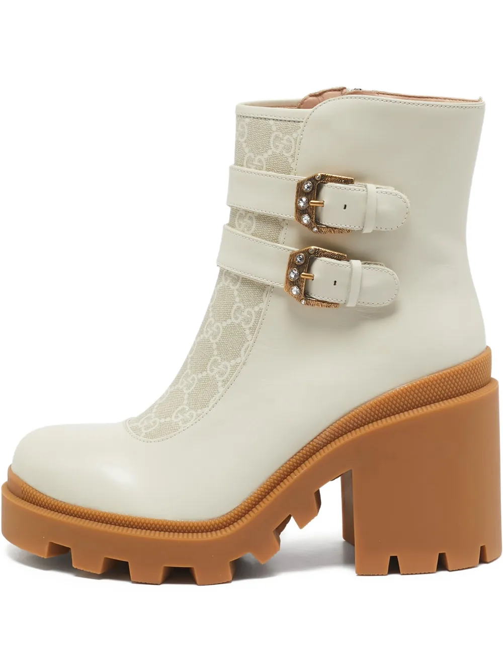 95mm Kensington double-buckle leather boots