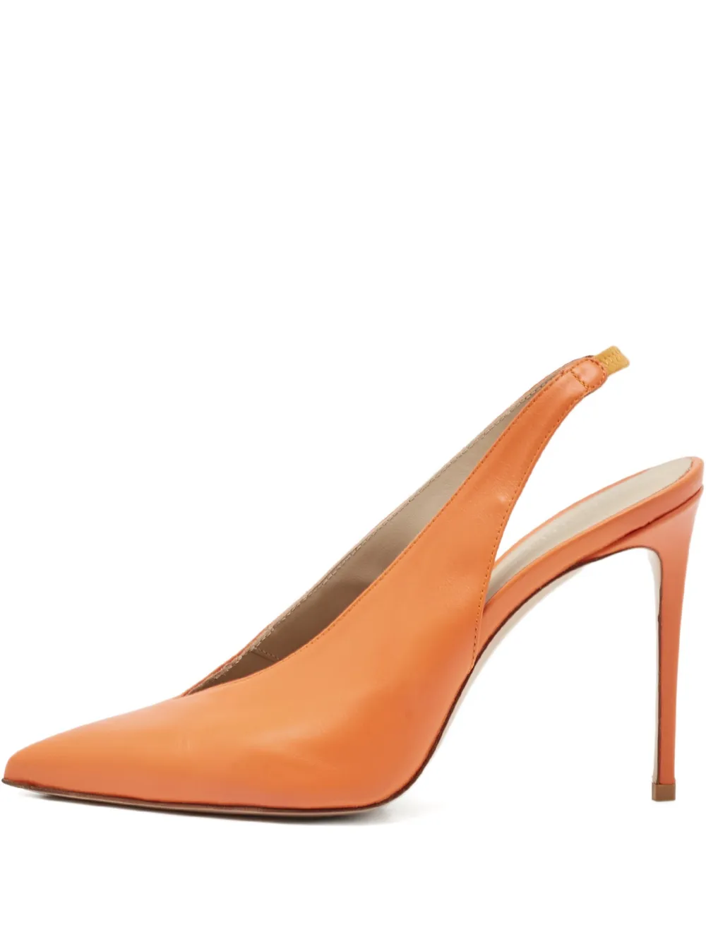 Le Silla pre-owned 105mm slingback leather pumps | Orange | Image 1
