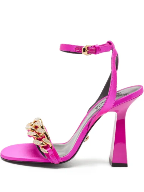 Versace Pre-Owned satin chain heeled sandals