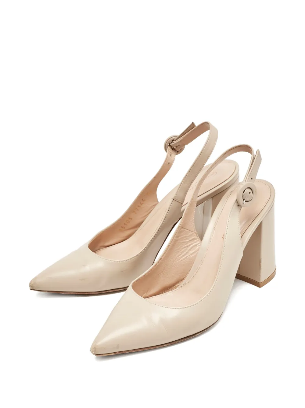 Gianvito Rossi 90 mm leren sandalen met hak - Beige