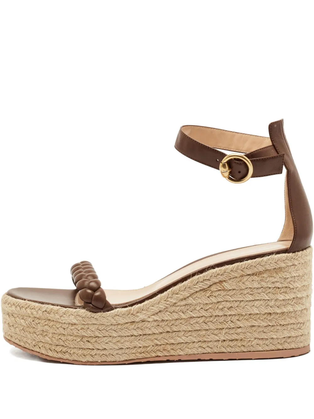 Gianvito Rossi 90mm leather platform sandals | Brown | Image 1