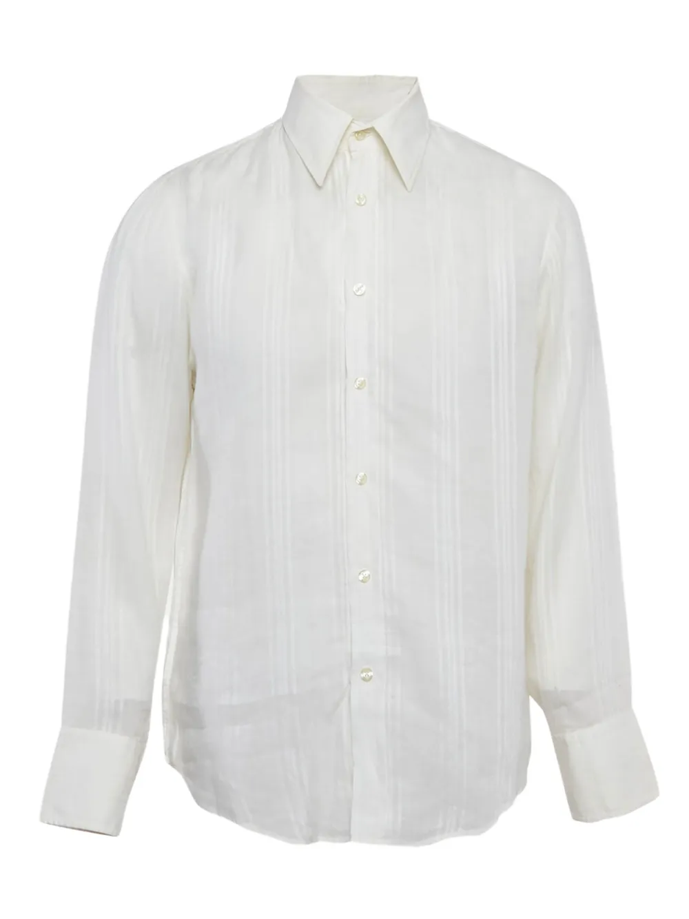 BOSS pre-owned striped button-up shirt | White | Image 1