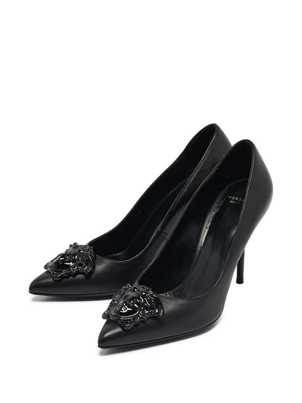 Versace Pre-Owned Leren pumps met Medusa-embleem - Zwart