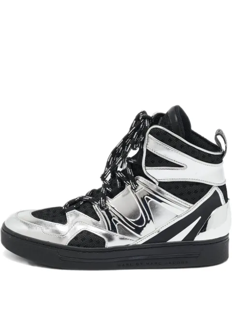 Marc Jacobs Vintage pre-owned metallic-leather high-top sneakers
