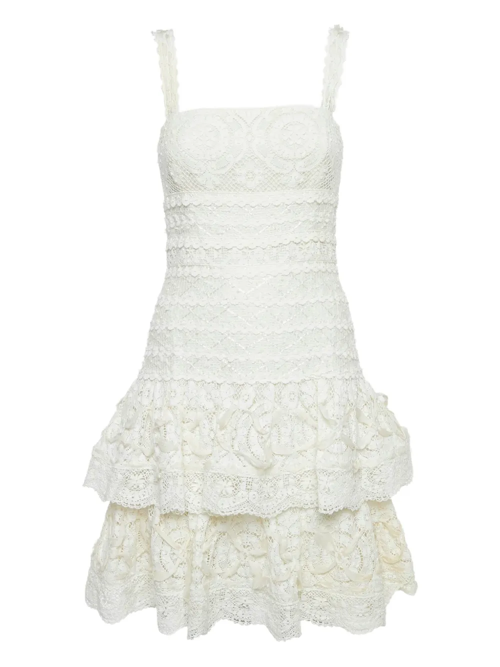 Oscar de la Renta Pre-Owned laced mini dress | White | Image 1