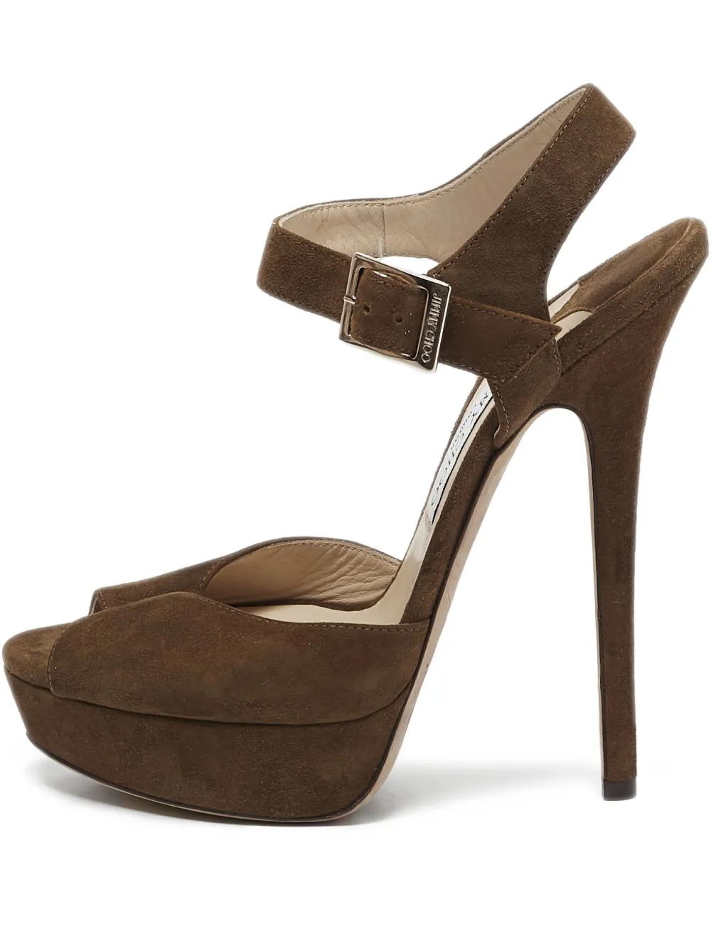 Jimmy Choo Pre-Owned sandales en daim 155 mm | marron | Image 1