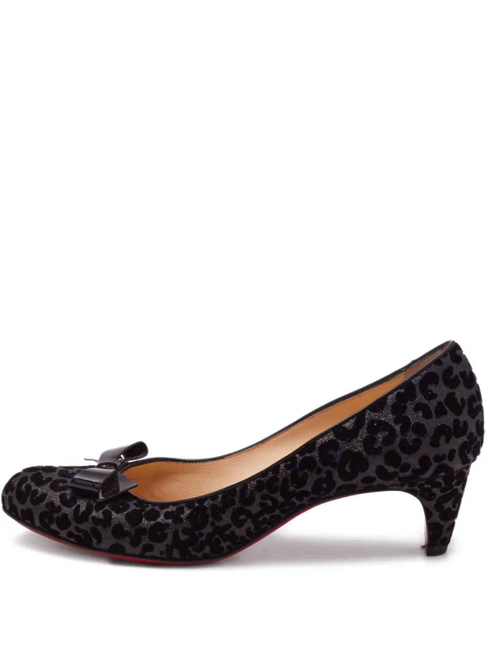 Pre-owned Christian Louboutin Leopard-embossed Pumps