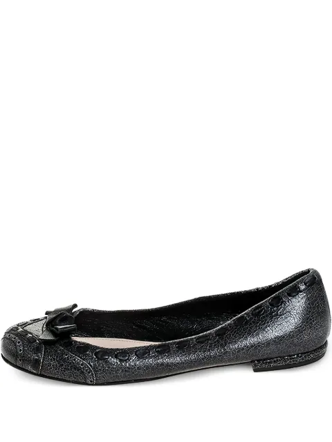 Prada Pre-Owned bow-detailed ballet flats