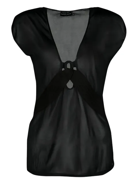 Giorgio Armani Pre-Owned توب بفتحات