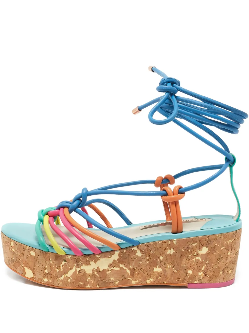 Sophia Webster pre-owned 60mm lace-up platform sandals | Blue | Image 1