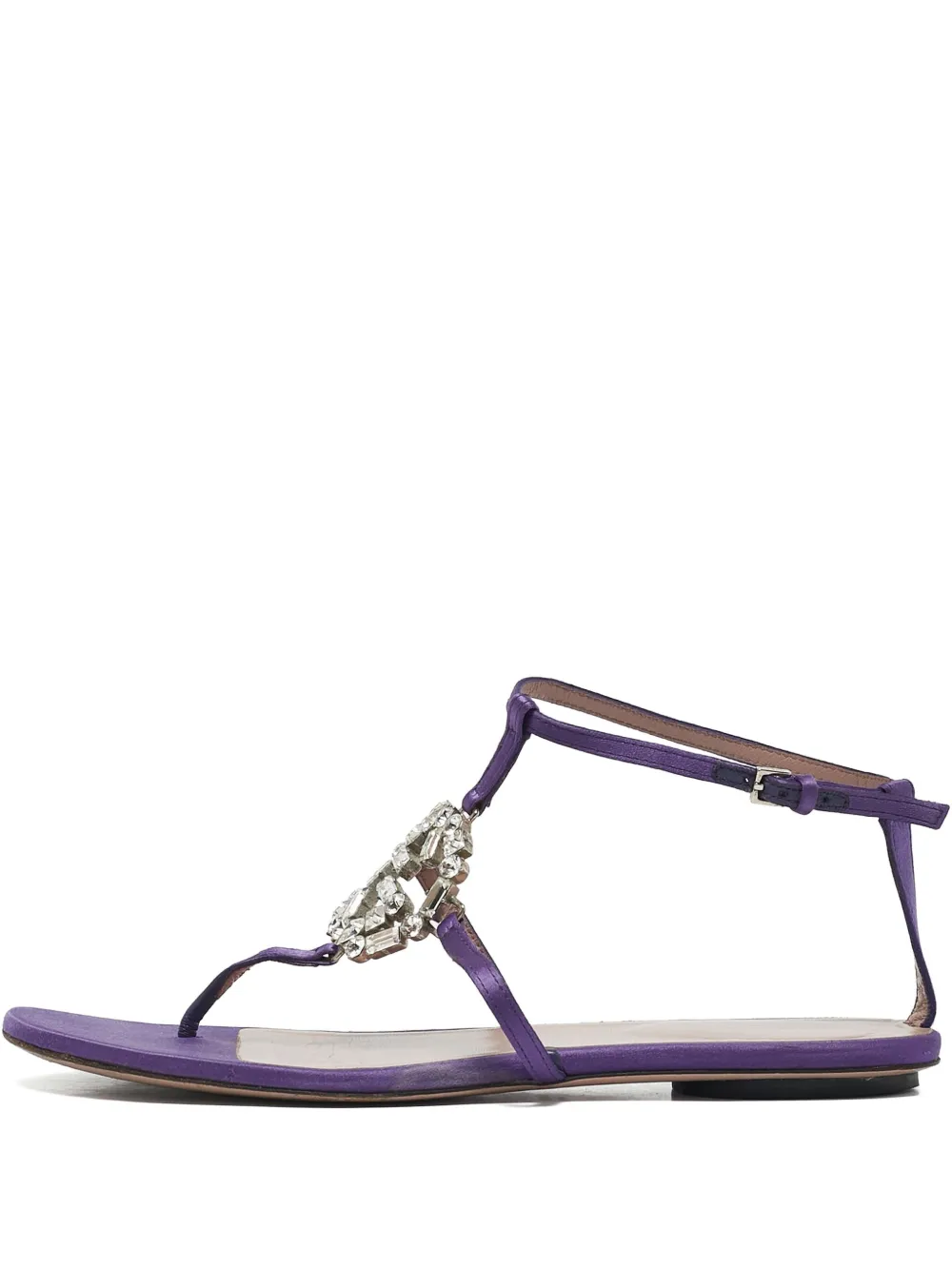 Gucci Pre-Owned crystal-embellished sandals | Purple | Image 1