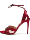 Aquazzura pre-owned 115mm Ari plissé-strap stiletto sandals - Red