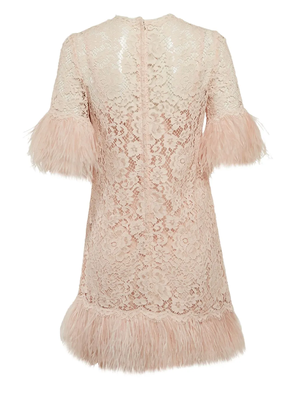 Dolce & Gabbana Pre-Owned feather-trim mini dress | Image 2