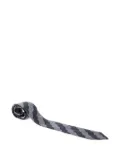 Giorgio Armani Pre-Owned wave-pattern silk tie - Grey