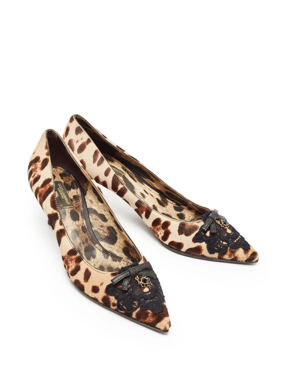 Dolce & Gabbana Pre-Owned zapatillas con estampado de leopardo y tacón de 110mm | Image 2