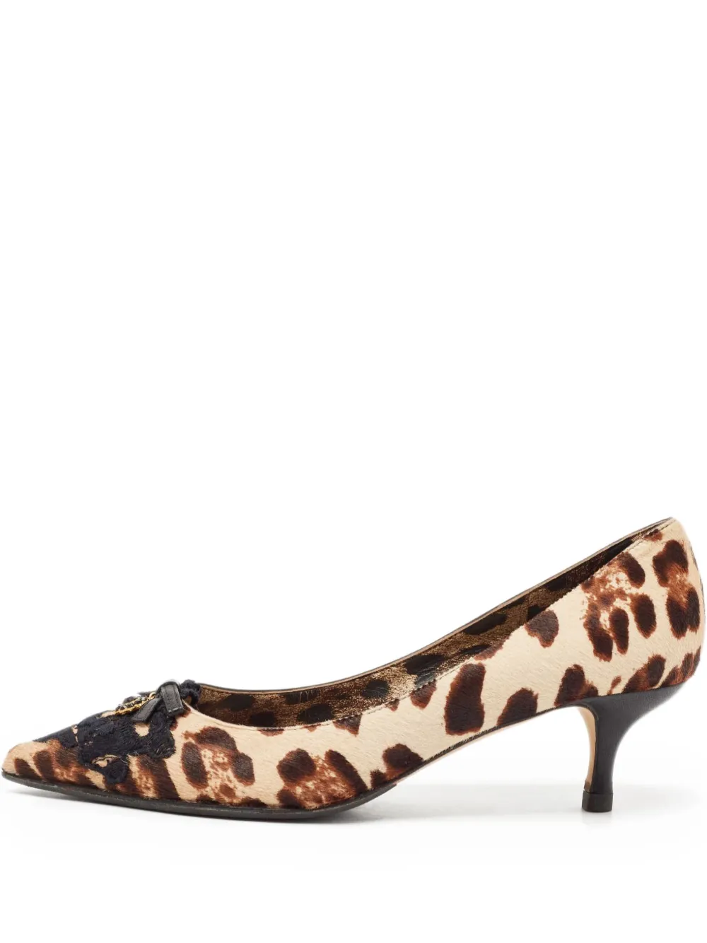 Dolce & Gabbana Pre-Owned zapatillas con estampado de leopardo y tacón de 110mm | neutro | Image 1