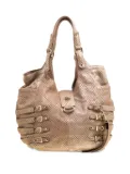 Jimmy Choo Pre-Owned perforated buckle bag - Gold