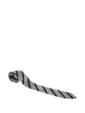 Giorgio Armani Pre-Owned diagonal-stripes silk tie - Grey