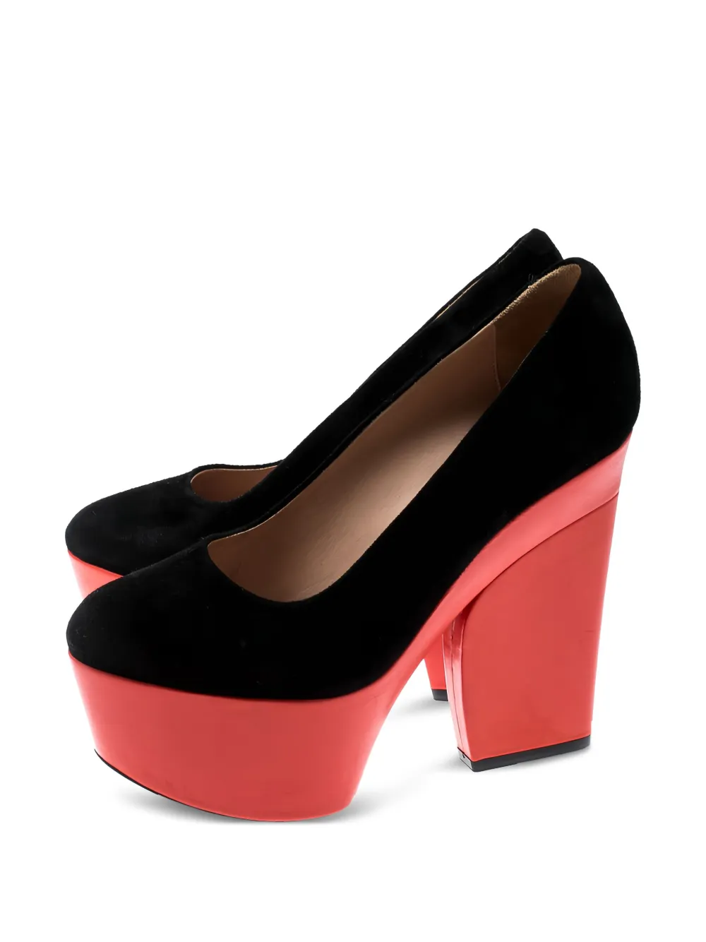 Céline Pre-Owned 140 mm suède pumps met plateauzool - Zwart