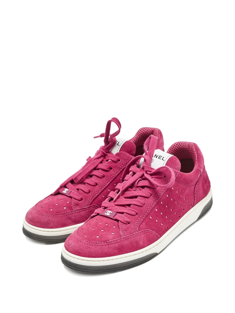 CHANEL Pre-Owned suede perforated sneakers | Image 2