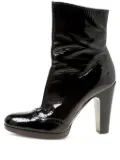 Miu Miu Pre-Owned patent-leather block heel boots - Black