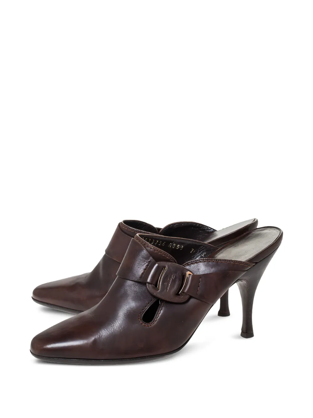Ferragamo Pre-Owned Muiltjes van lakleer - Bruin