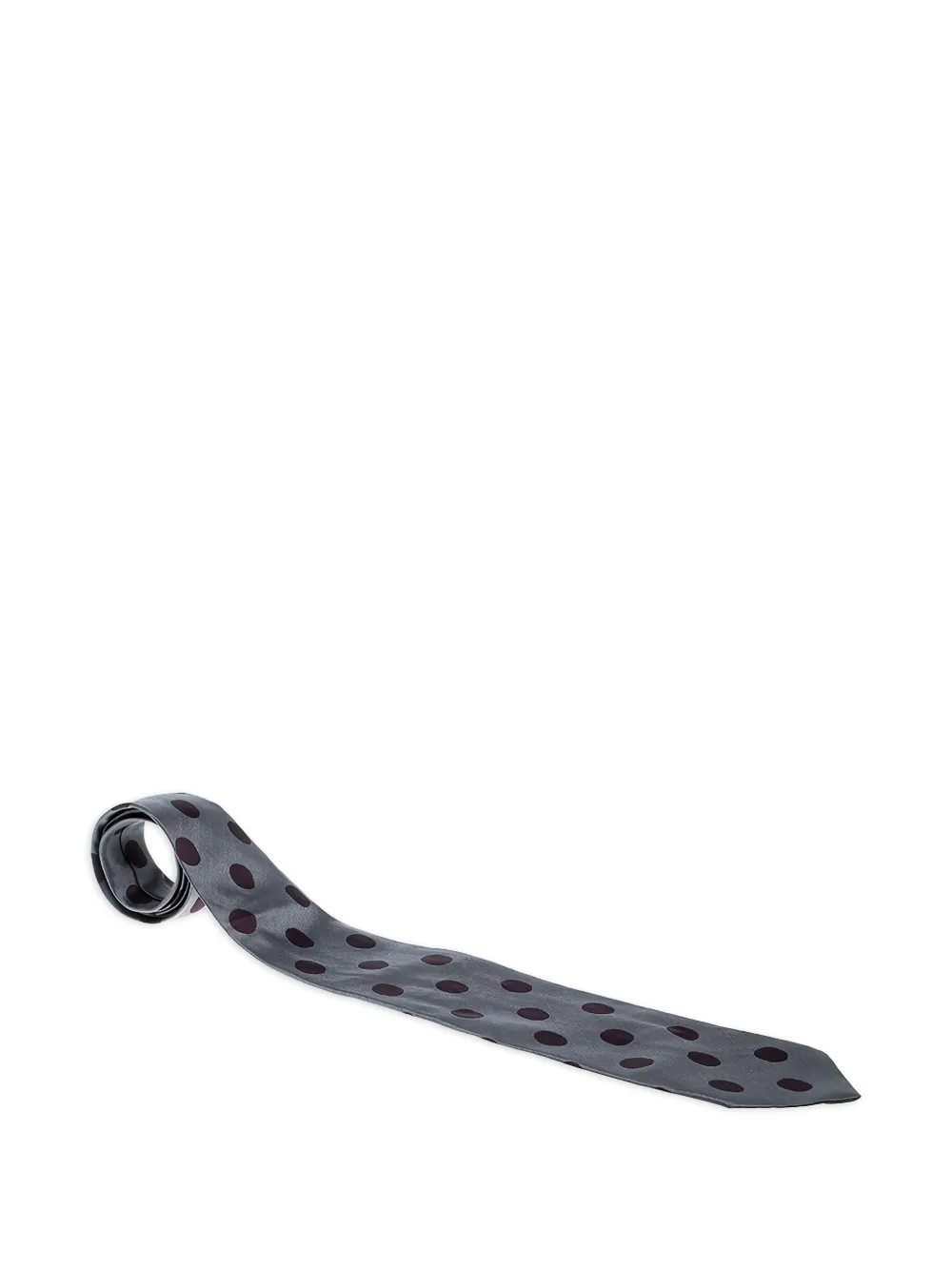 Giorgio Armani Pre-Owned silk polka-dot tie | Grey | Image 1