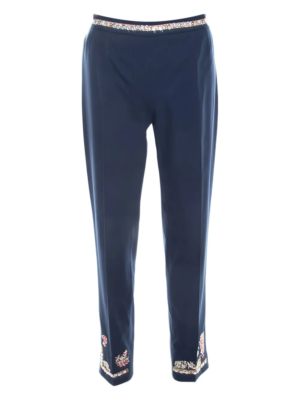 Moschino Pre-Owned Pantaloni con ricamo - Blu