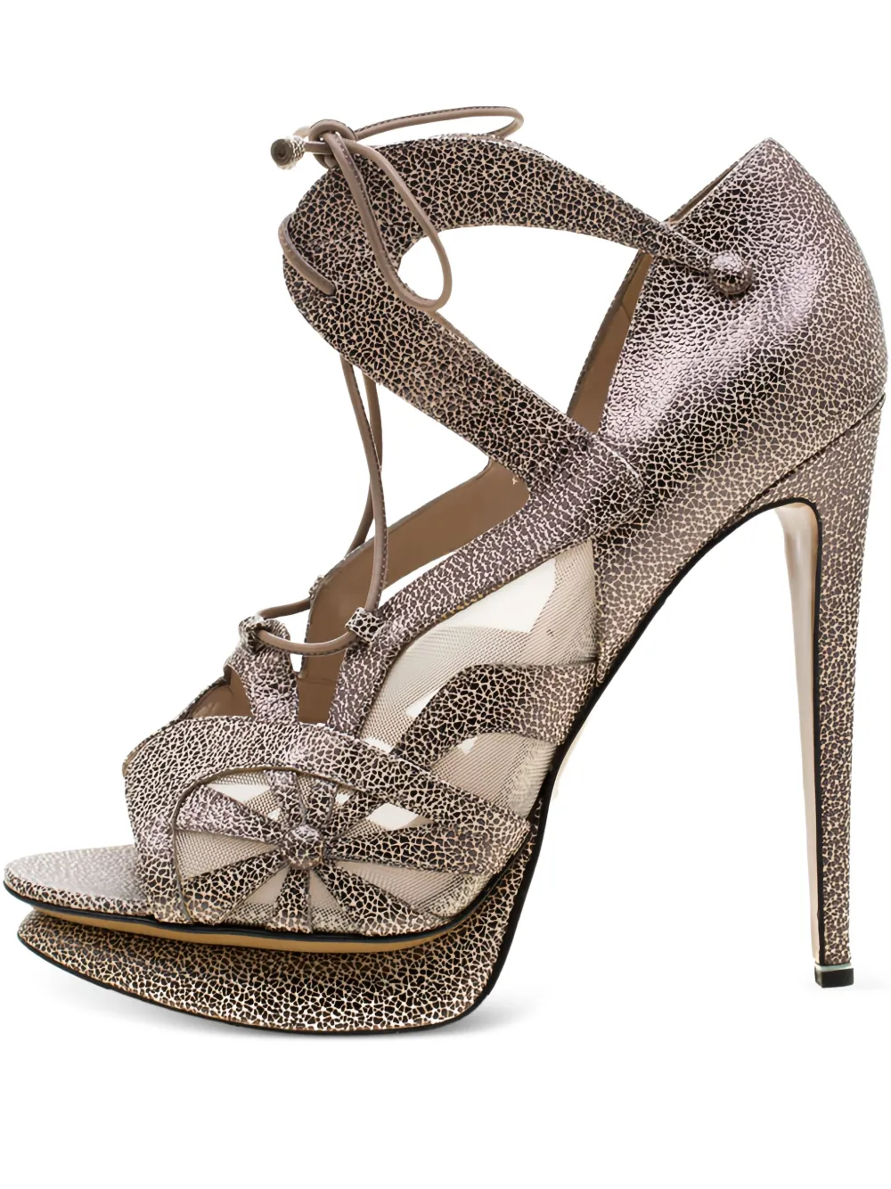 Nicholas Kirkwood 135mm leather heeled sandals | Black | Image 1