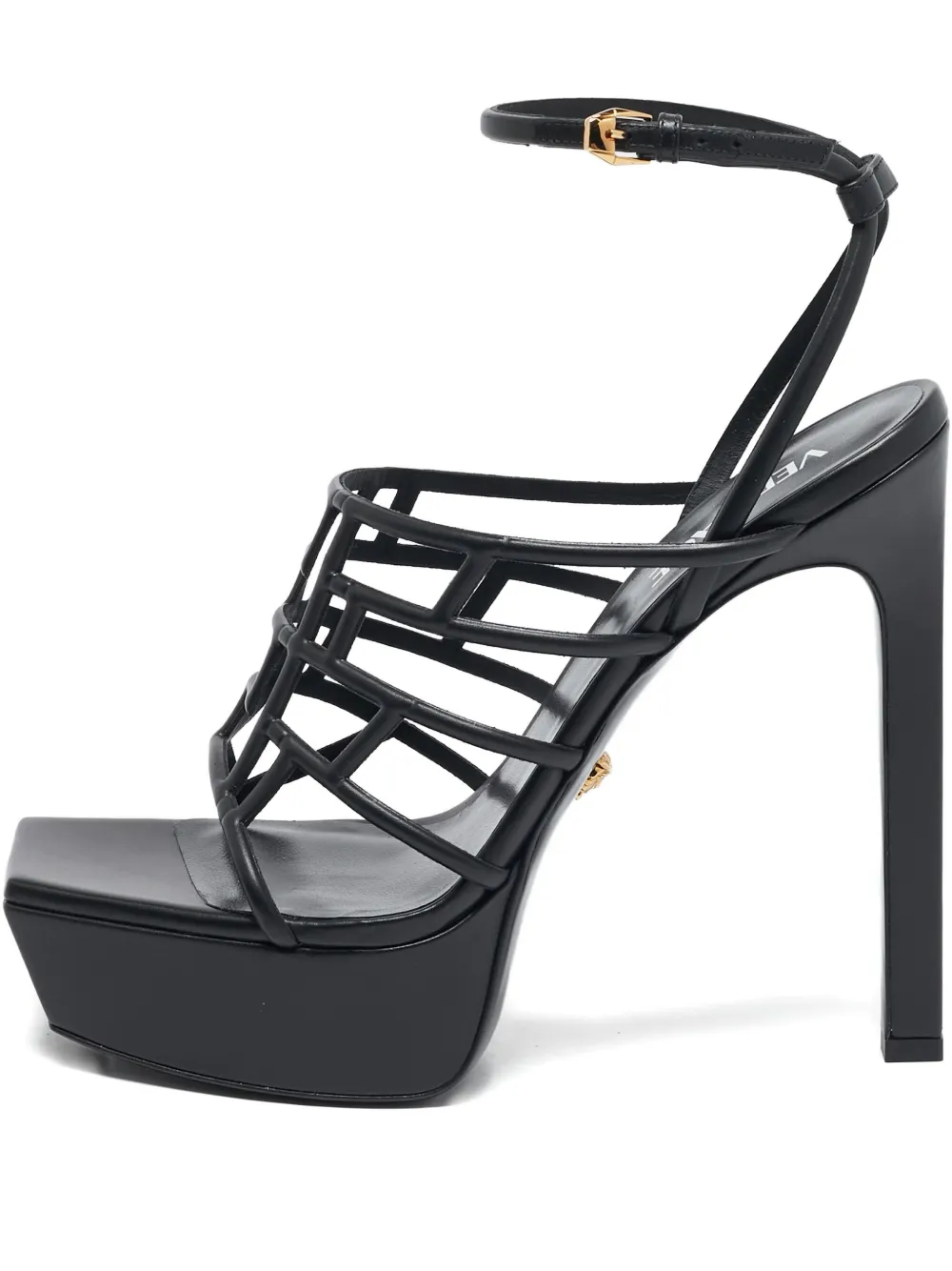 Versace Pre-Owned 160mm leather heeled sandals | Black | Image 1