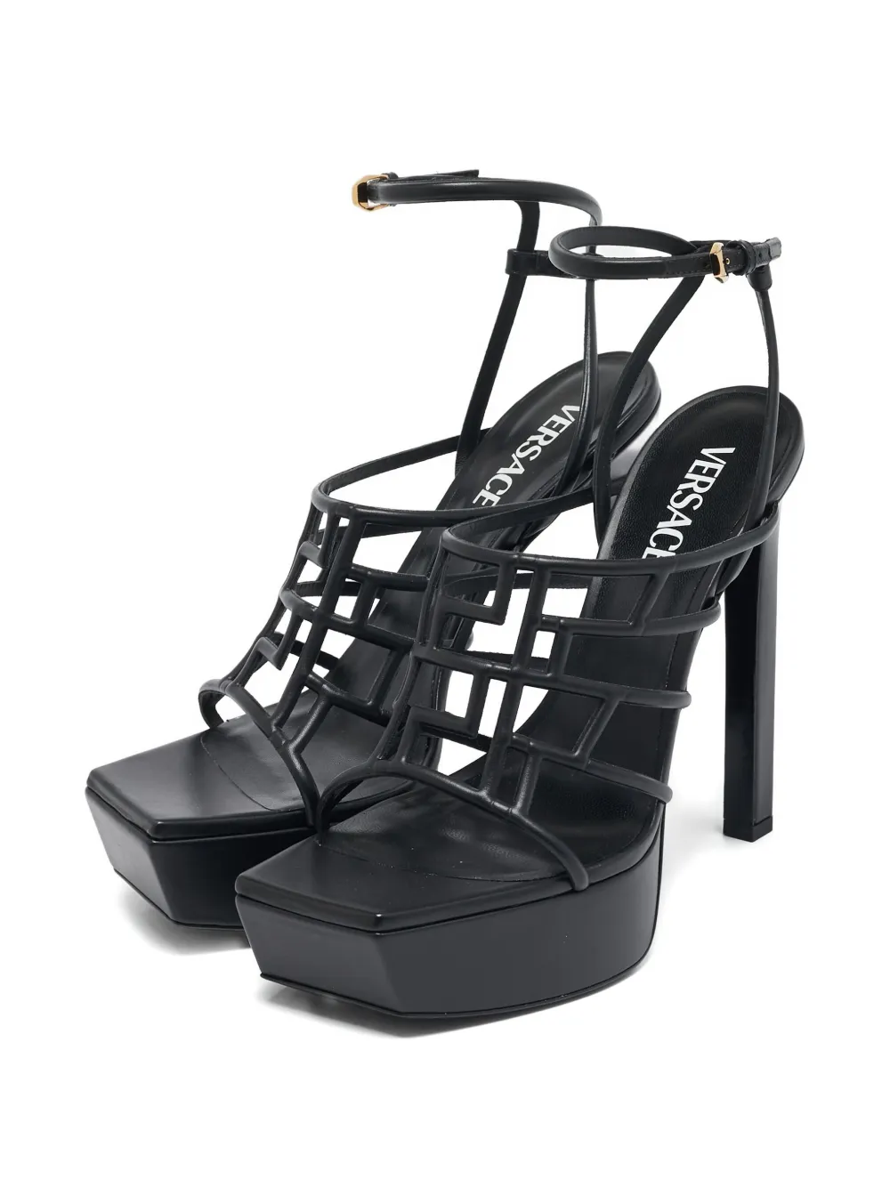 Versace Pre-Owned 160mm leather heeled sandals | Image 2