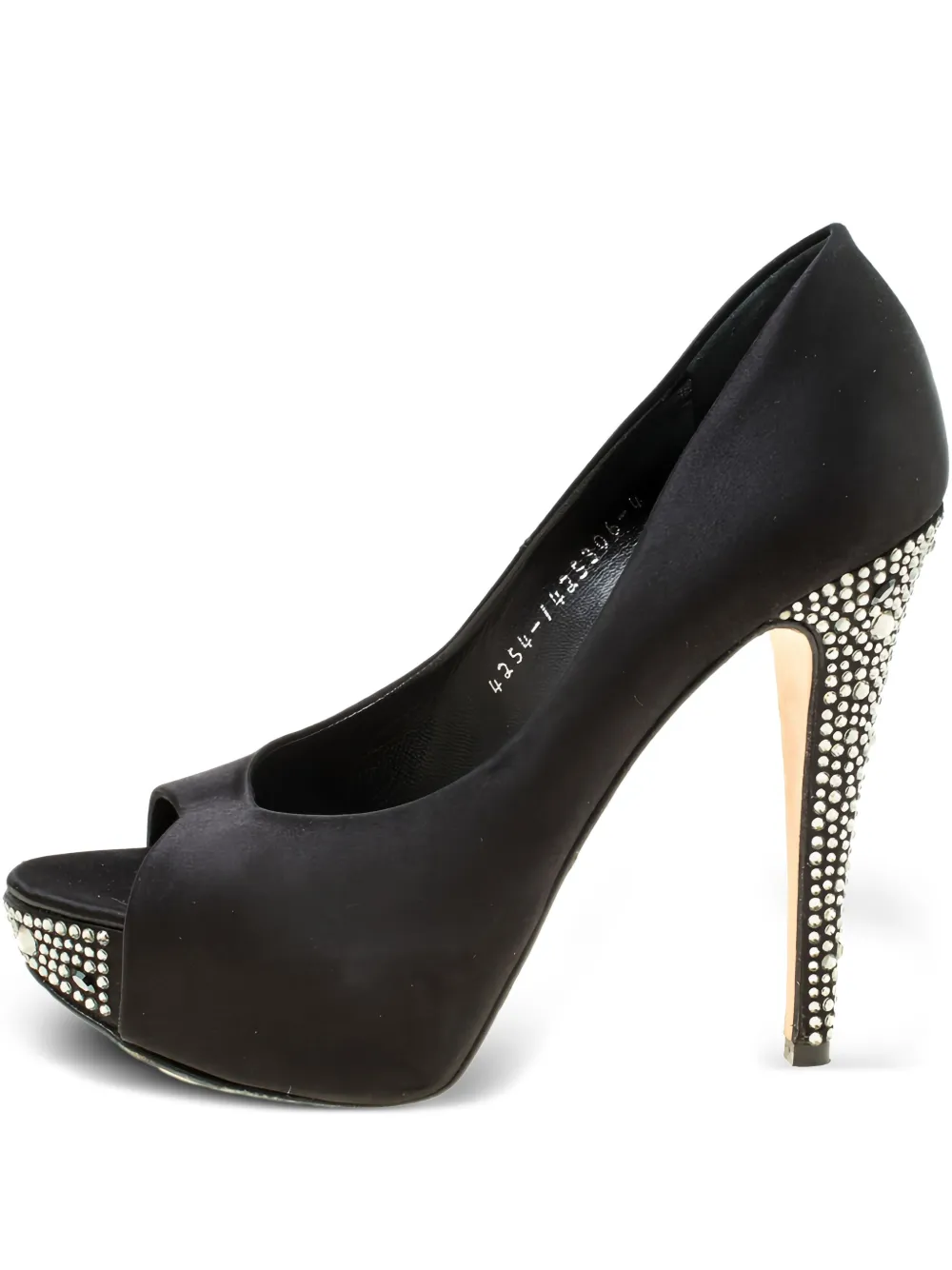 Gina Pumps con cristalli 125mm - Nero